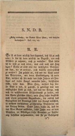 Von dem Worte Gottes : Abschieds-Rede
