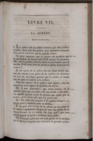 Livre VII. La sphere.