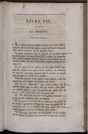 Livre VII. La sphere.
