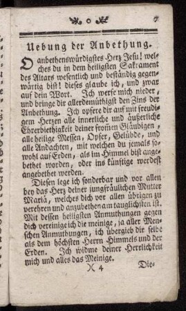 Uebung der Anbethung