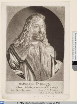 ALBERTVS DVRERVS [Porträt des Albrecht Dürer]
