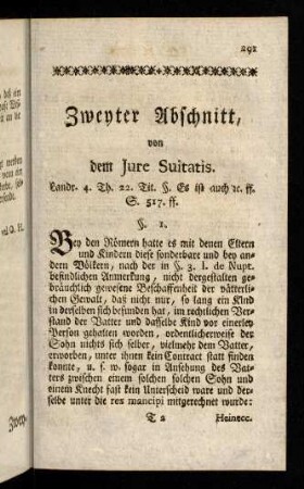 291-298, Zweyter und dritter Abschnitt
