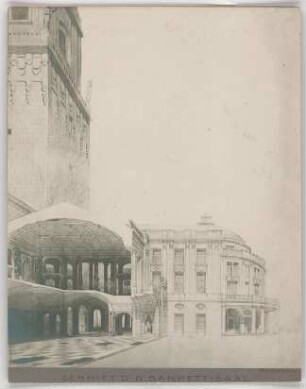 Thiersch, Friedrich von; Frankfurt / Main (Hessen); Festhalle - Bankettsaal (Schnitt)