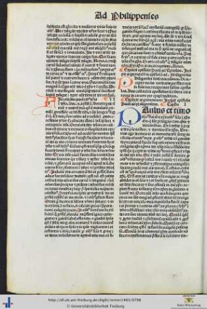 Argumentum in epistolam ad Philippenses