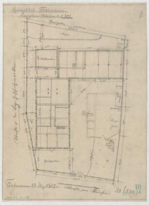 Fischer, Theodor; München; Bayerische Geschützwerke - Spiegelhof - Freimann (Lageplan)