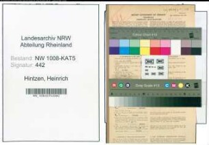 Entnazifizierung Heinrich Hintzen , geb. 21.01.1895 (Kaufmann)