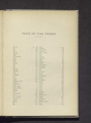 Indice del nomi indigeni