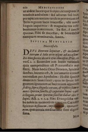 Septima Meditatio Pentecostalis