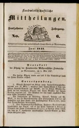 Funfzehnter Jahrgang. No. 6.