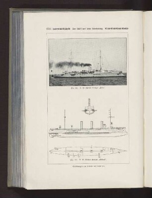 Fig. 312 S. M. Kleiner Kreuzer "Hela" Fig. 313 S. M. Kleiner Kreuzer "Geflon"