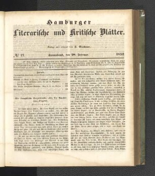 No. 17. 28. Februar 1852