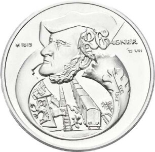 Visitenmedaille auf Richard Wagner von Victor Huster