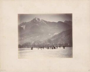 Winter an der Etsch bei Meran in Südtirol
