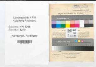 Entnazifizierung Ferdinand Kampshoff , geb. 02.04.1909 (Arzt)