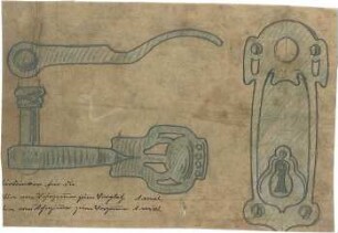 Ostenrieder, Maximilian; u. a. Deutschland; Schlosserarbeiten - Türbeschlag u. Schlüssel (Ansichten)