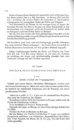 XII. Spitäler, Festungsbauten und Brücken