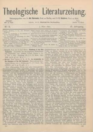 121-124 [Rezension] Driver, S. R., An introduction to the literature of the Old Testament
