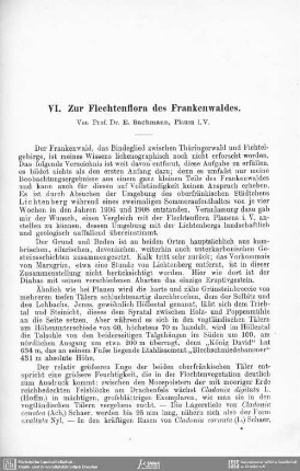 Zur Flechtenflora des Frankenwaldes