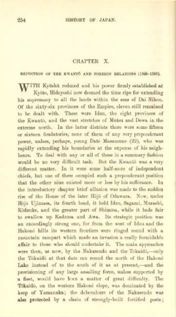 Chapter X. Reduction of the Kwanto and foreign relations (1590-1593)