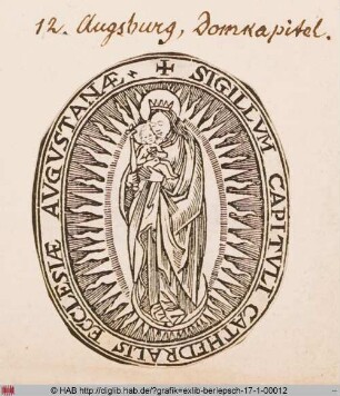 Exlibris des Domkapitel in Augsburg