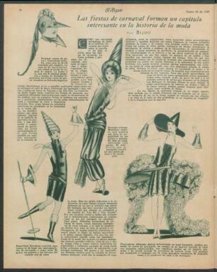 Las fiestas de carnaval forman un capítulo interesante en la historia de la moda