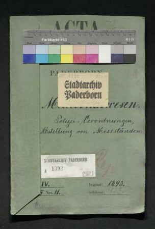 Medicinalwesen: Polizei-Verordnungen, Abstellung von Missständen