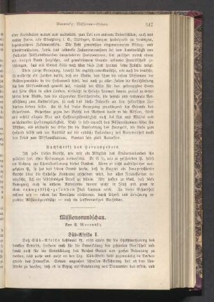 Missionsrundschau. Süd-Afrika I
