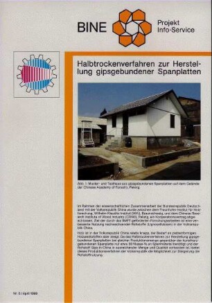 Halbtrockenverfahren zur Herstellung gipsgebundener Spanplatten.