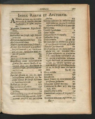 Index Rerum Et Auctorum