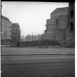 Negativ: Gelände, Martin-Luther-Straße 9, 1952