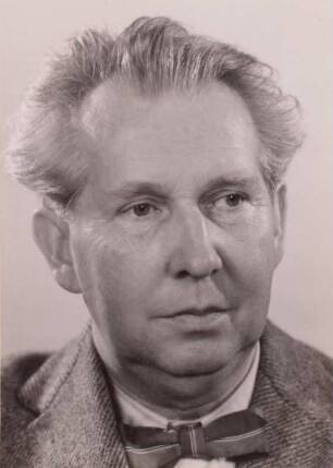 Porträt Erich Arendt : Porträt Erich Arendt (1903-1984; Lyriker, Übersetzer). Fotografie 1956. Dresden: Deutsche Fotothek