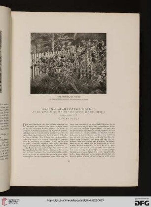 Alfred Lichtwarks Briefe an die Kommission für die Verwaltung der Kunsthalle, [1]