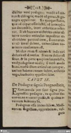 Caput IV. De Podagrae signis Prognosticis
