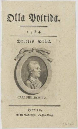 Bildnis des Carl Phil. Moritz