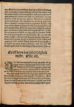 Es ist keyn barmhertzigkeit mehr. Osee. iiii.