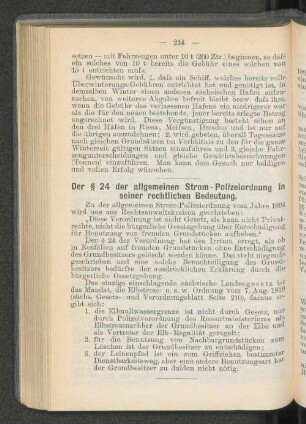 Der § 24 der allgemeinen Strom-Polizeiordnung in seiner rechtlichen Bedeutung.