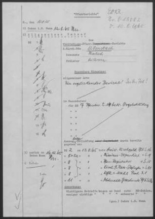 Billensbach: Visitationsbericht mit Pfarrbericht 1965