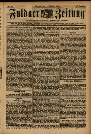 Ausgabe vom Mittwoch, den 11. November 1896.