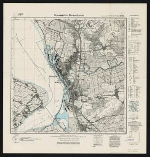 Messtischblatt [2417] = 1021 : Wesermünde - Bremerhaven, 1934 : Messtischblatt [2417] = 1021 : Wesermünde - Bremerhaven. - Hrsg. 1892, einzelne Nachtr. 1931, gedr. [19]34. - [Berlin] : Reichsamt für Landesaufnahme, 1934. - 1 Kt. : zweifarb.