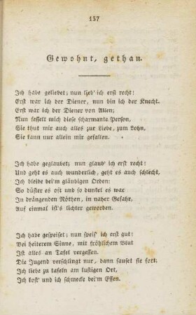 Gewohnt, gethan.