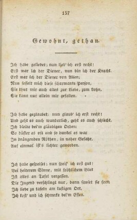 Gewohnt, gethan.