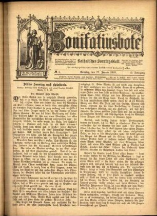 Ausgabe vom Sonntag, den 27. Januar 1895.