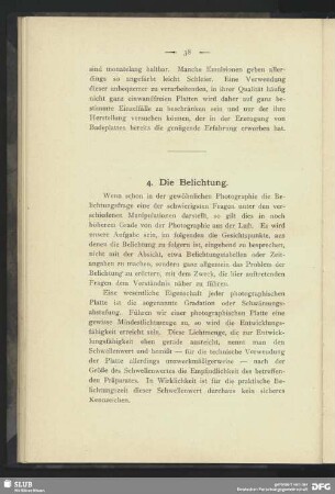 4. Die Belichtung