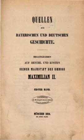 Schenkungsbuch des Klosters St. Emmeramm zu Regensburg