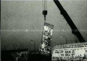 Postkarte zur Öffnung der Berliner Mauer am Potsdamer Platz