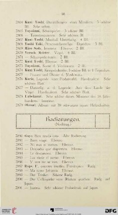 Radierungen (Nr. 2880-2916)