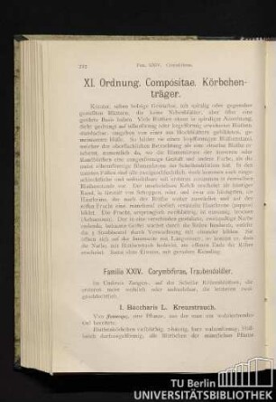 XI. Ordnung. Compósitae. Körbchenträger.
