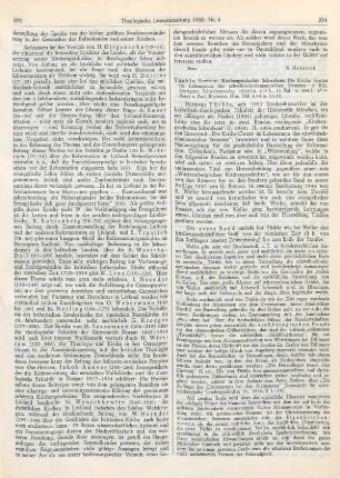 274-279 [Rezension] Tüchle, Hermann, Kirchengeschichte Schwabens