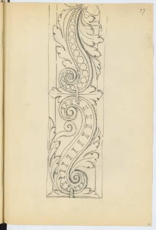Pfarrkirche, Koblenz: Detail (aus: Skizzen- und Fotoalbum 11)