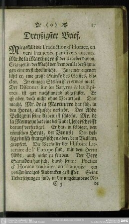 Dreyßigster Brief